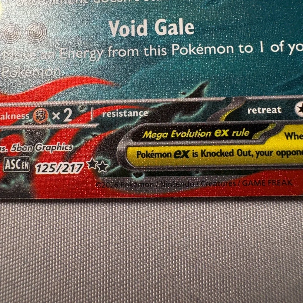 Pokemon Mega Gengar EX 125/217 Cosmic Eclipse Ultra Rare Holo Card